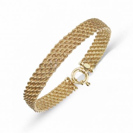 18k Yellow Gold 5 Strand Rope Bracelet