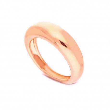 Een gebombardeerde ring van 18k roze goud