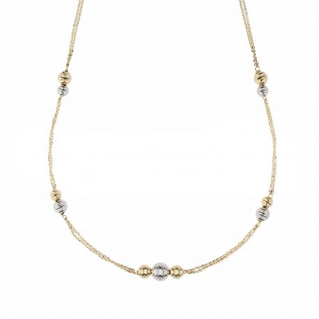 Necklace with Women's Diamond Sphere 18 Carats Gold