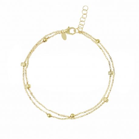 Bracciale con Elementi Diamantati in Oro Giallo 18 Carati