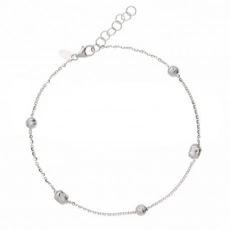 Bracelet with Diamond Elements in 18K White Gold