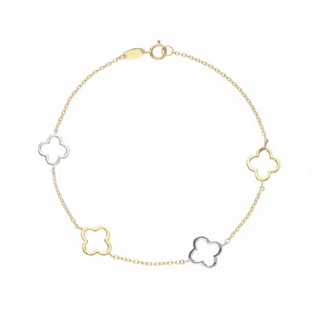 Pulsera de oro de 18 k con Quadrifogli