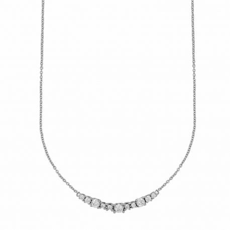 Round neck in 18k White Gold with Luminous Central