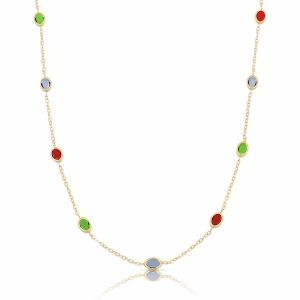 18 k keltakultainen choker...