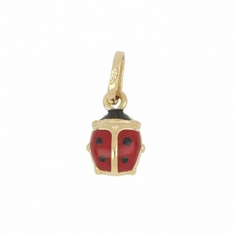 Pendentif Coccinella Poli par Bambina à Oro 18 Carati