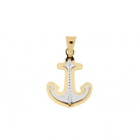 Pendentif jaune or et blanc 18k