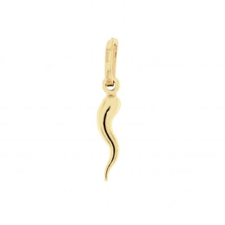 Amarillo oro Lucky Cuerno Colgante 18k