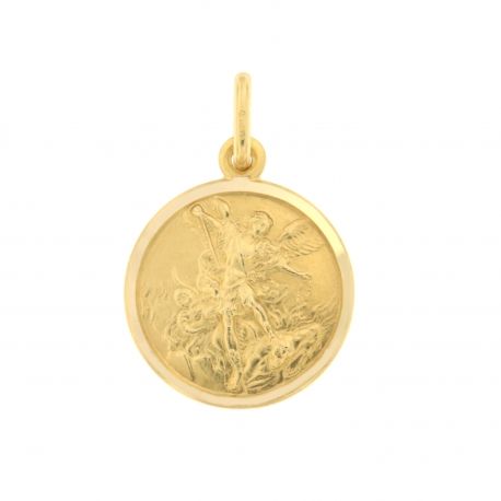 Pendente San Michele in Oro Giallo 18k