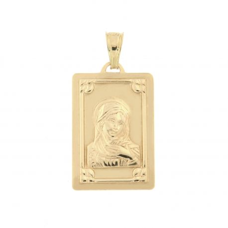 Medaglia con Madonna in Oro Giallo 18k