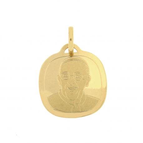 Colgante Papa Francisco en oro amarillo 18k