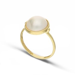 Ring with Mabè Pearl in...