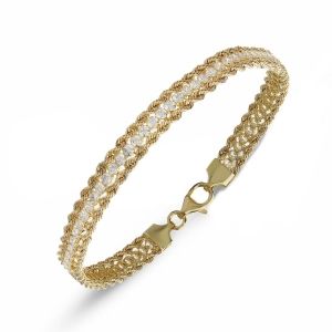 Armband 18k geel goud met...