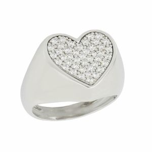 Ring Heart en or blanc 18k