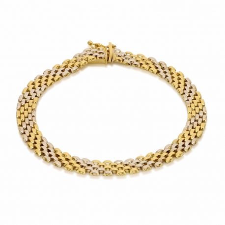 Bracciale Iconic In Oro Bianco E Giallo 18k