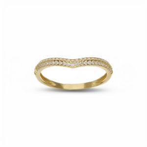 Golvende ring van 18k geel...