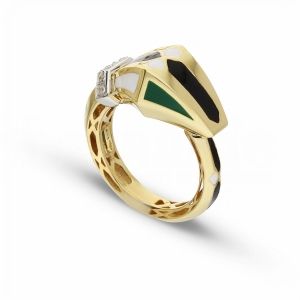 18 karat gylden slange ring...