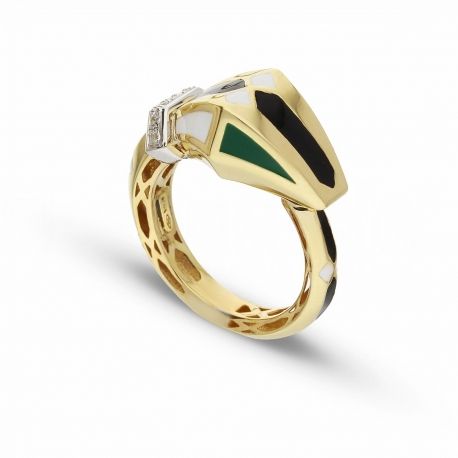 Ring Snake in Yellow Gold 18 Carats for Women