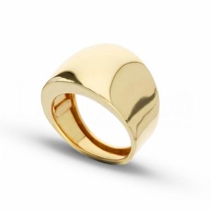 Gelbe Goldband Bombed Ring 18k