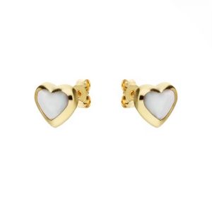 Heart Earrings with Yellow...