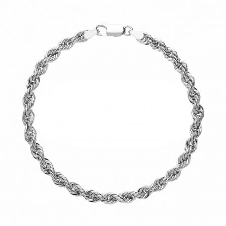 Bracelet corde en or blanc 18 carats