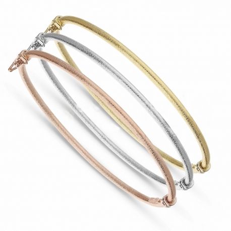 Trittico Bracciali Rigidi da Donna in Oro 18 Carati