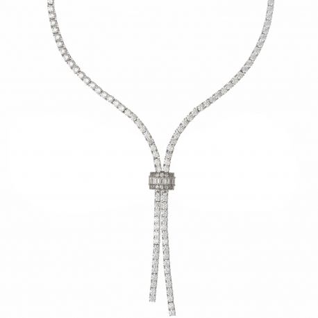 Collier Tennis Collection Mariage en Or blanc 18k