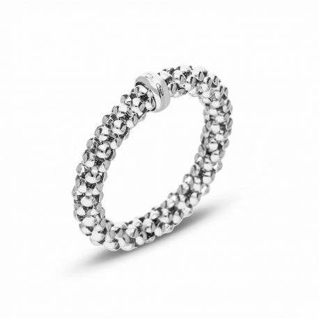 Bague élastique Orion en or blanc 18 carats