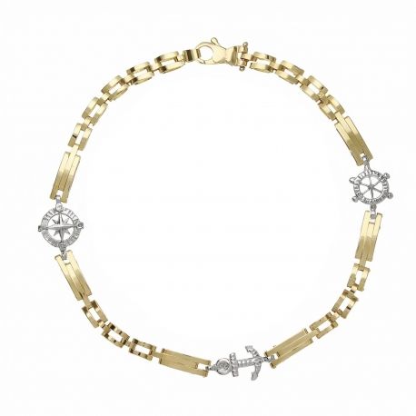 Bracciale Panter in Oro Bianco e Giallo 18k