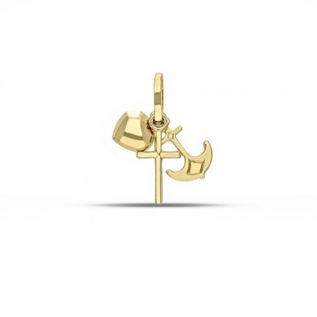 Hanger voor geloof, hoop en liefdadigheid in 18K goud