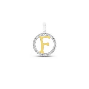 Lettre de Pendentif F en Or...