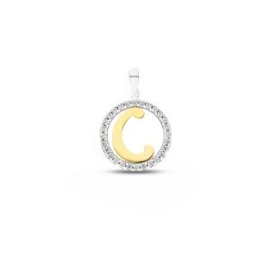 Lettre de Pendentif C en Or...