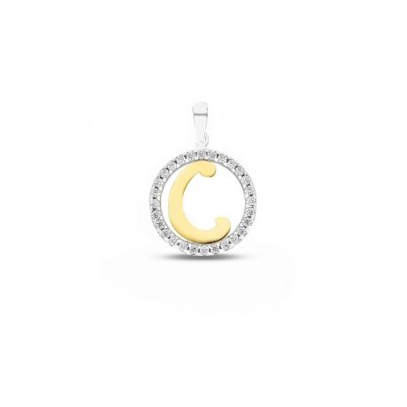 Carta Colgante C en oro 18 Carats