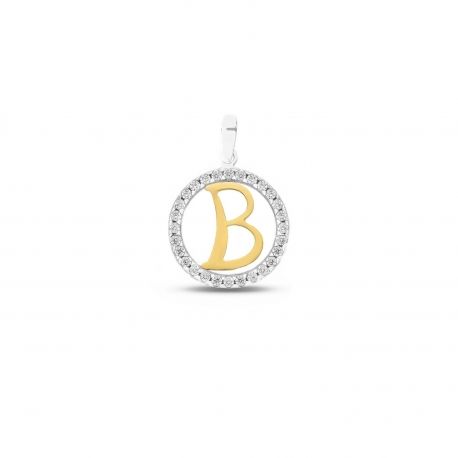 Lettre de Pendentif B en Or 18 Carats