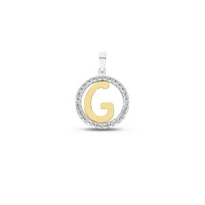 Lettre de Pendentif G en Or...