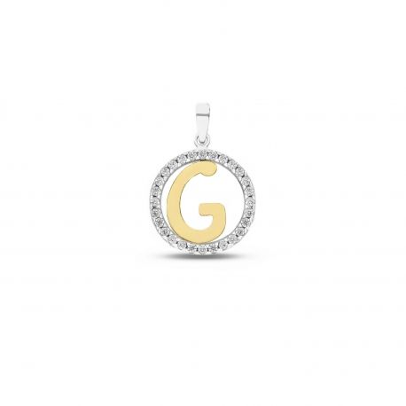 Lettre de Pendentif G en Or 18 Carats