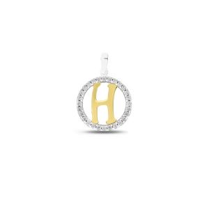 Lettre de Pendentif H en or...