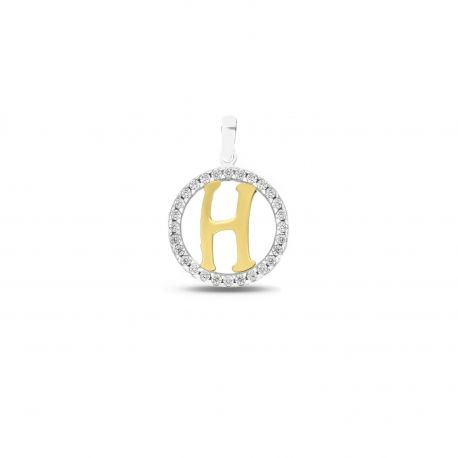 Carta Colgante H en oro 18 Carats