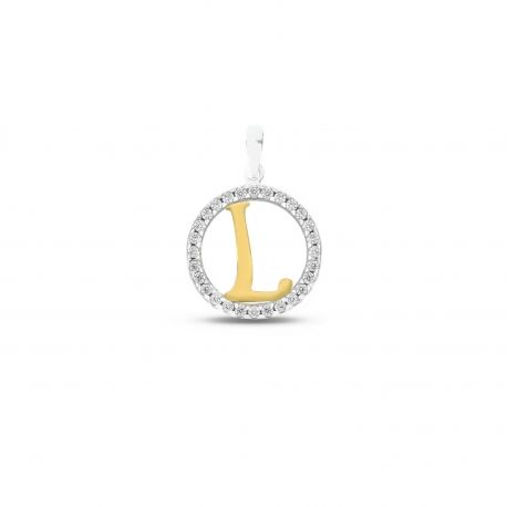 Lettre de Pendentif L en or 18 Carats