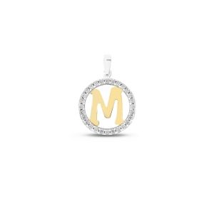 Lettre de Pendentif M en Or...