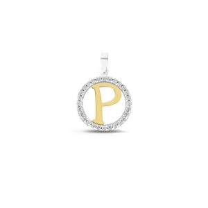 Lettre de Pendentif P en Or...