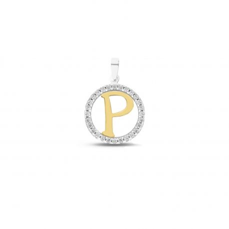 Lettre de Pendentif P en Or 18 Carats