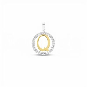 Letter Q-hanger in 18K goud