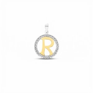 Lettre de Pendentif R en Or...