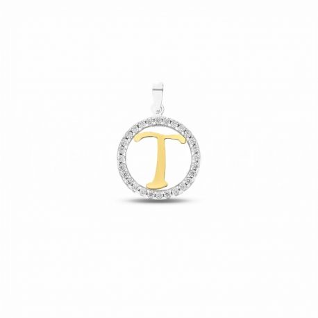 Pendant Letter T in Gold 18 Carats