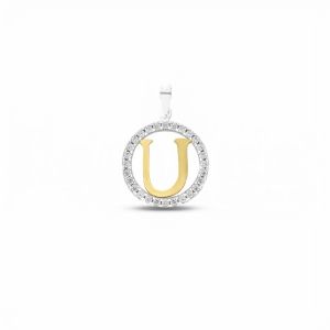 Letter U-hanger in 18K goud