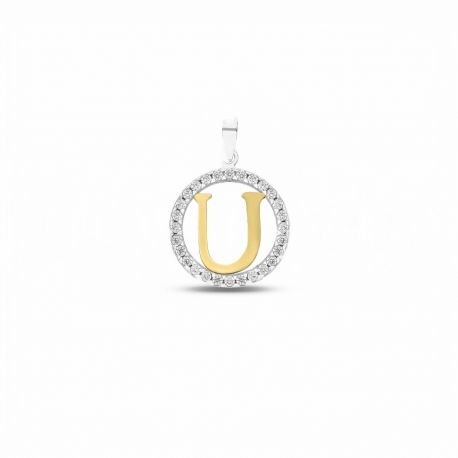 Letter U-hanger in 18K goud