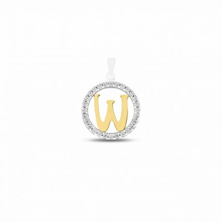 Pendant Letter W in Gold 18 Carats