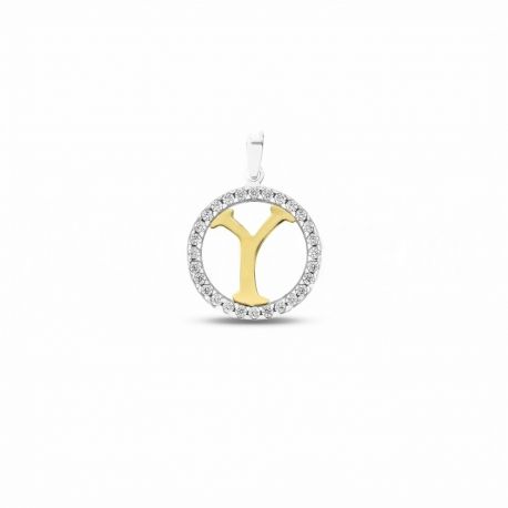 Lettre de Pendentif Y en Or 18 Carats