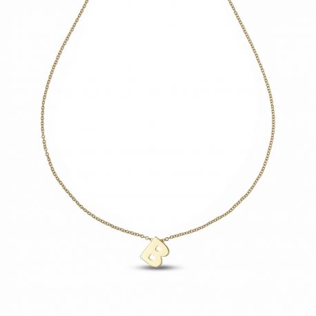 Collana con Lettera B in Oro Giallo 18k