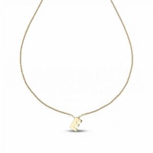 Ketting met letter E in 18k...